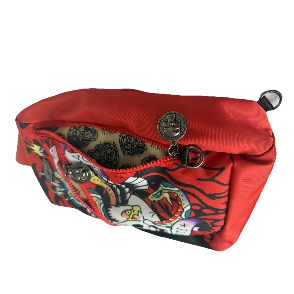 Ed Hardy Unisex's Skull Eagle Sling Crossbody Backpack Y2K Grunge New